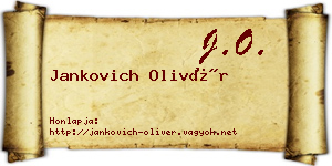 Jankovich Olivér névjegykártya